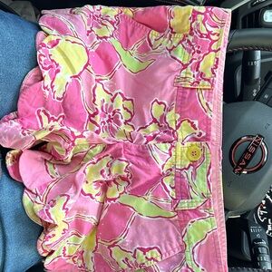 Lilly Pulitzer Pink and Yellow Floral Shorts